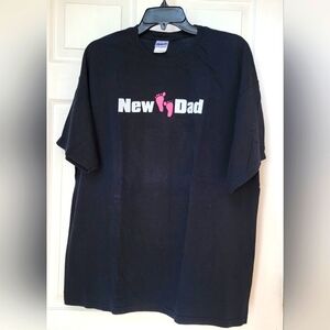 Men's short sleeve, "New Dad" tshirt, never worn